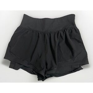 Spanx Get Moving Shorts Womens Small Black Built in Bike Shorts Gym Athleisure